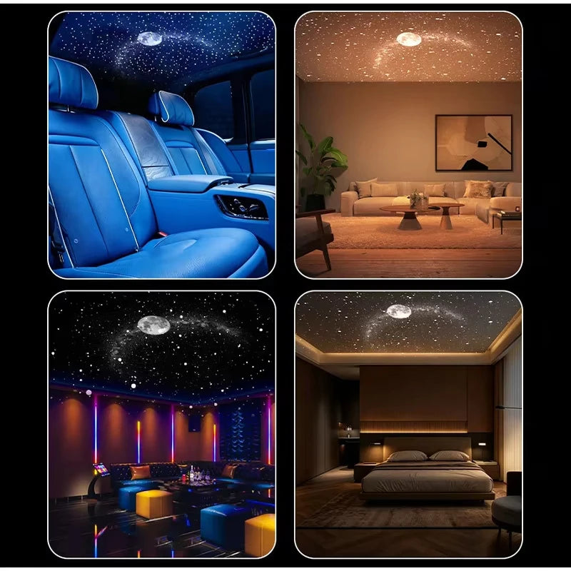 USB Galaxy & Ocean Night Light Projector – 24 Interchangeable Scenes, 360° Adjustable